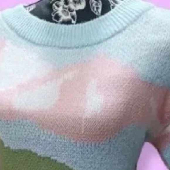 Wild Fable Sweater Crew Neck Landscape Size XS to Small NWT - Picture 10 of 12